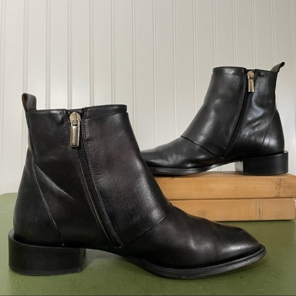 Capezzani Italian-Made Witchy Vibe Black Leather Boots w Buckles #5505 - Picture 2 of 10